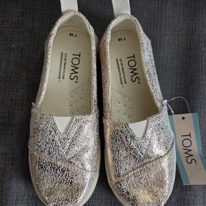 TOMS Women’s Metallic Rose Gold Slip-On Shoes